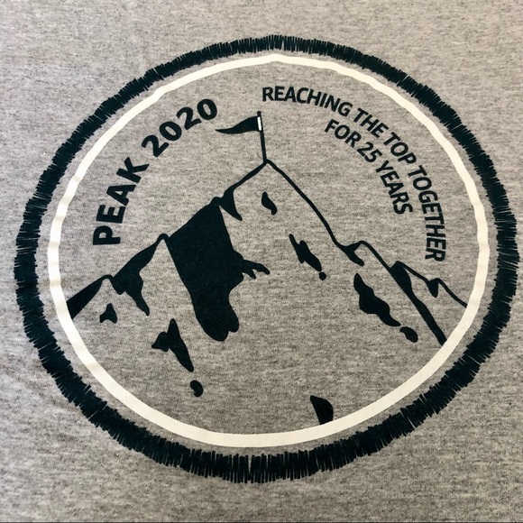 Peak 2020 Gray Cotton Blend Tee Size Medium - Picture 3 of 7